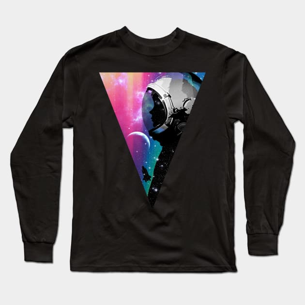 The Astronaut Long Sleeve T-Shirt by clingcling